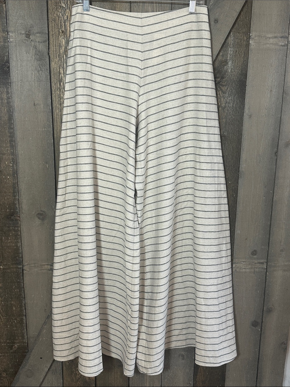 Corey Lynn Calter NWT Linen Blend Stripe Wide Leg Palazzo Pants Coastal Boho Med - Picture 6 of 14